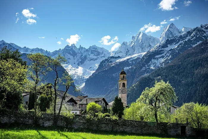 Framed Print : Alpine village of Soglio, Bregaglia, Maloja Region, Graubunden, Switzerland Framed Print : Alpine village of Soglio, Bregaglia, Maloja Region, Graubunden, Switzerland