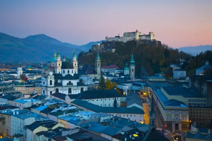 Framed Print : Alt Stadt and Hohensalzburg Fortress, Salzburg, Austria Framed Print : Alt Stadt and Hohensalzburg Fortress, Salzburg, Austria
