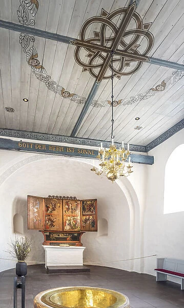Altar of the Church of St. Severin in Keitum, Sylt, Schleswig-Holstein, Germany