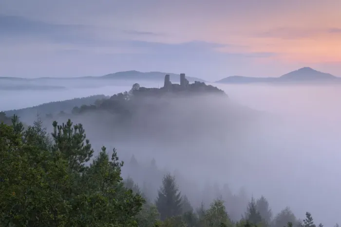 Framed Print : Altdahn Castle in sea of fog, Dahn, Palatinate Forest, Rhineland-Palatinate, Germany Framed Print : Altdahn Castle in sea of fog, Dahn, Palatinate Forest, Rhineland-Palatinate, Germany