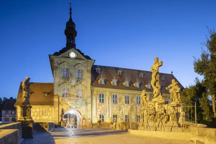 Framed Print : Altes Rathaus (Old Town Hall) at dusk, Bamberg (UNESCO World Heritage Site), Bavaria Framed Print : Altes Rathaus (Old Town Hall) at dusk, Bamberg (UNESCO World Heritage Site), Bavaria