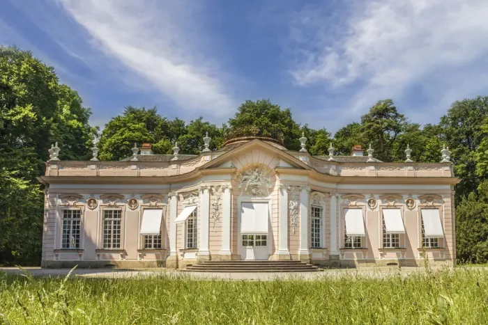 Framed Print : Amalienburg Pavillion in Nymphenburg Palace Park, Munich, Upper Bavaria, Bavaria, Germany Framed Print : Amalienburg Pavillion in Nymphenburg Palace Park, Munich, Upper Bavaria, Bavaria, Germany