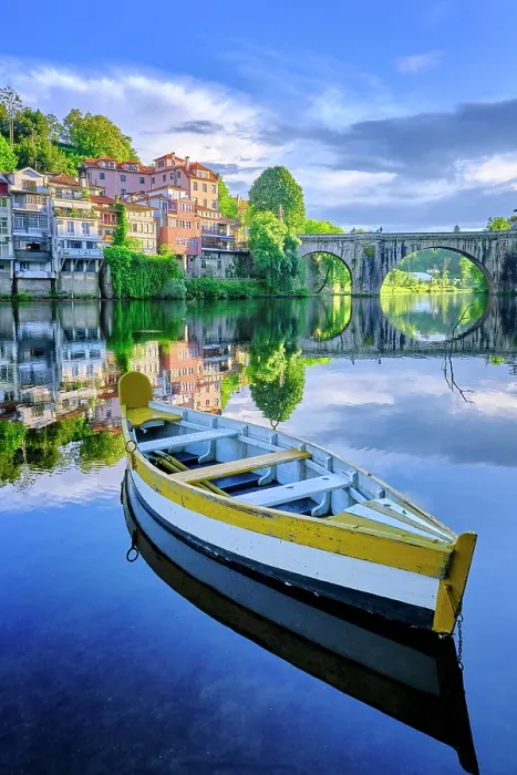 Framed Print : Amarante and the Tamega river. Minho, Portugal