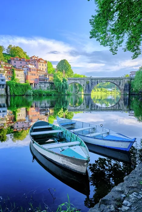 Framed Print : Amarante and the Tamega river. Minho, Portugal Framed Print : Amarante and the Tamega river. Minho, Portugal