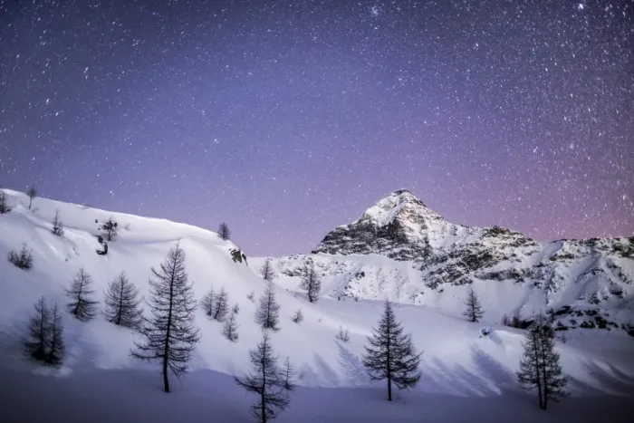 Framed Print : Amazing starry sky over the Scalino peak seen from Prabello alp. - Valmalenco, Sondrio