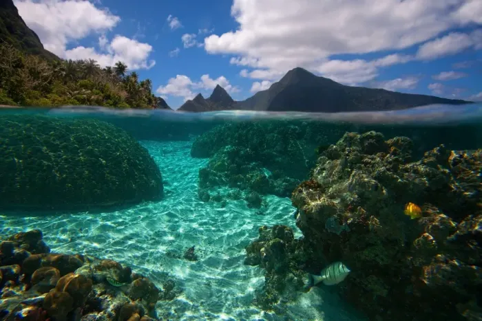 Framed Print : American Samoa, Manu a Islands archipelago, Ofu Island Framed Print : American Samoa, Manu a Islands archipelago, Ofu Island