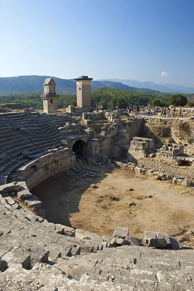 Amphitheatre in Xanthos, Lykia, Aegean, Turquoise Coast, Turkey