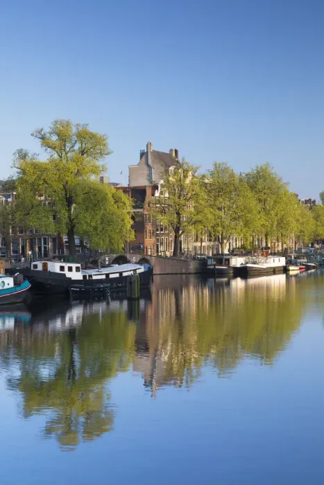 Framed Print : Amstel River, Amsterdam, Netherlands Framed Print : Amstel River, Amsterdam, Netherlands