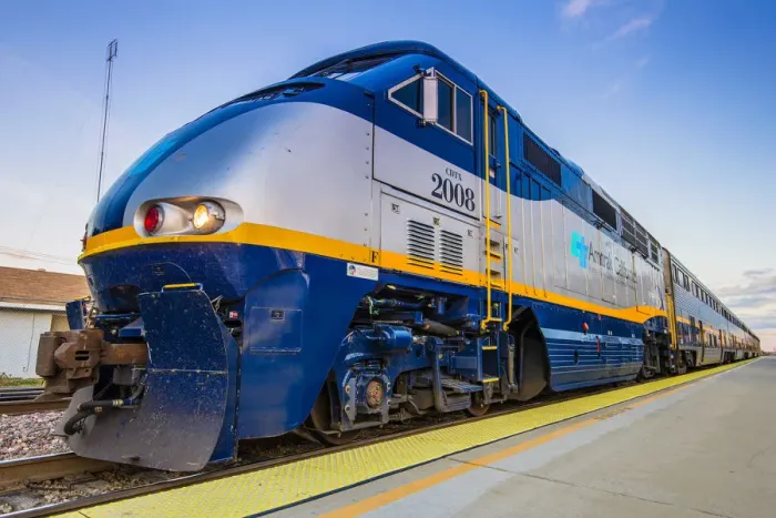 Framed Print : Amtrak California passenger train, Merced, California, USA Framed Print : Amtrak California passenger train, Merced, California, USA