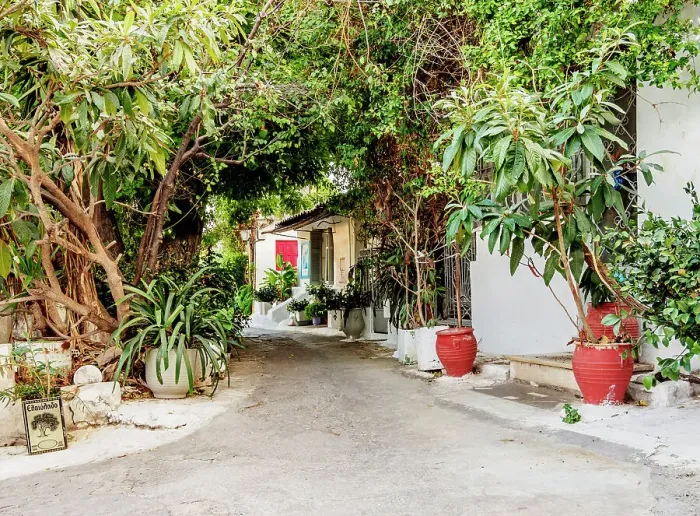 Framed Print : Anafiotika Neighborhood, Athens, Attica, Greece