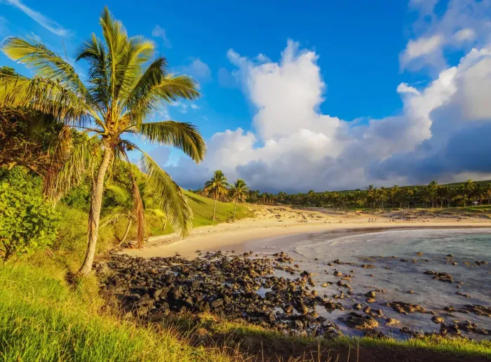Framed Print : Anakena Beach, Easter Island, Chile Framed Print : Anakena Beach, Easter Island, Chile