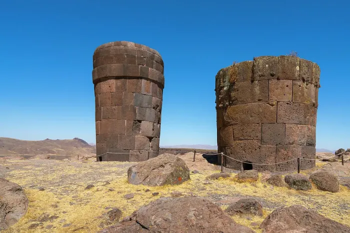 Framed Print : Ancient burial ground Sillustani featuring cylindrical funerary towers, Puno, Atuncolla District, Puno Province, Puno Region, Peru Framed Print : Ancient burial ground Sillustani featuring cylindrical funerary towers, Puno, Atuncolla District, Puno Province, Puno Region, Peru