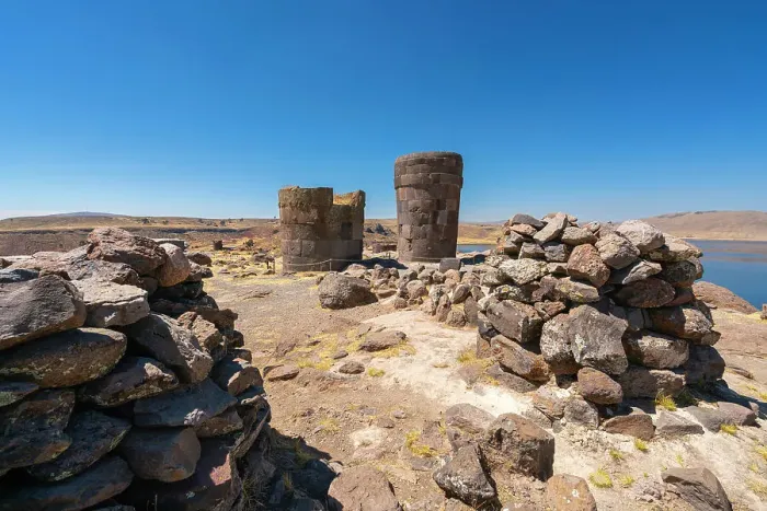Framed Print : Ancient burial ground Sillustani featuring cylindrical funerary towers, Puno, Atuncolla District, Puno Province, Puno Region, Peru Framed Print : Ancient burial ground Sillustani featuring cylindrical funerary towers, Puno, Atuncolla District, Puno Province, Puno Region, Peru
