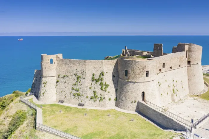 Framed Print : The ancient castle Castello Aragonese overlooking the sea, Ortona, province of Chieti Framed Print : The ancient castle Castello Aragonese overlooking the sea, Ortona, province of Chieti