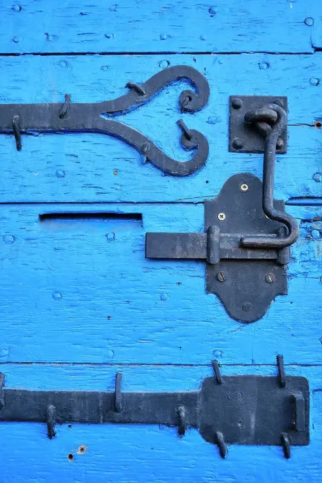 Framed Print : An ancient door lock at the old district of Marseille. France Framed Print : An ancient door lock at the old district of Marseille. France