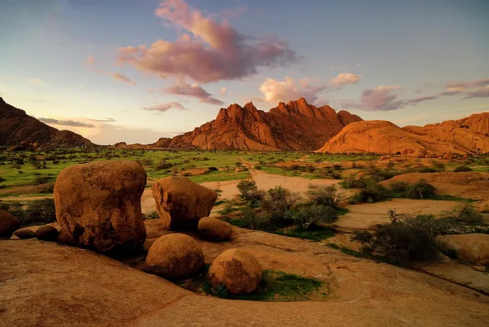 Framed Print : Ancient granite mountains and boulders at dusk, Spitzkoppe, Namib Desert, Namibia Framed Print : Ancient granite mountains and boulders at dusk, Spitzkoppe, Namib Desert, Namibia