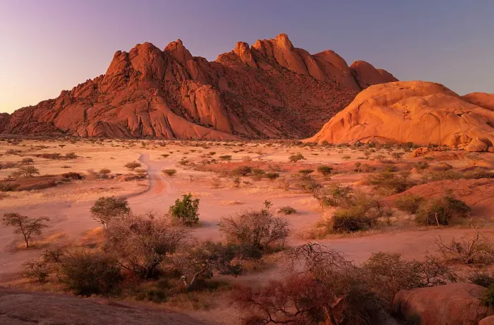 Framed Print : Ancient granite mountains at dusk, Spitzkoppe, Namib Desert, Namibia Framed Print : Ancient granite mountains at dusk, Spitzkoppe, Namib Desert, Namibia