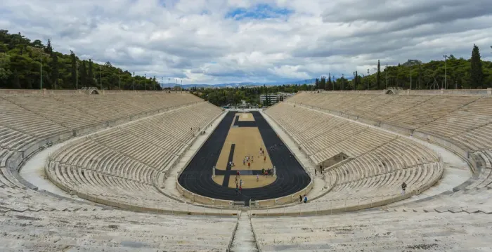 Framed Print : Ancient Greek Olympic Stadium in Athens, Greece