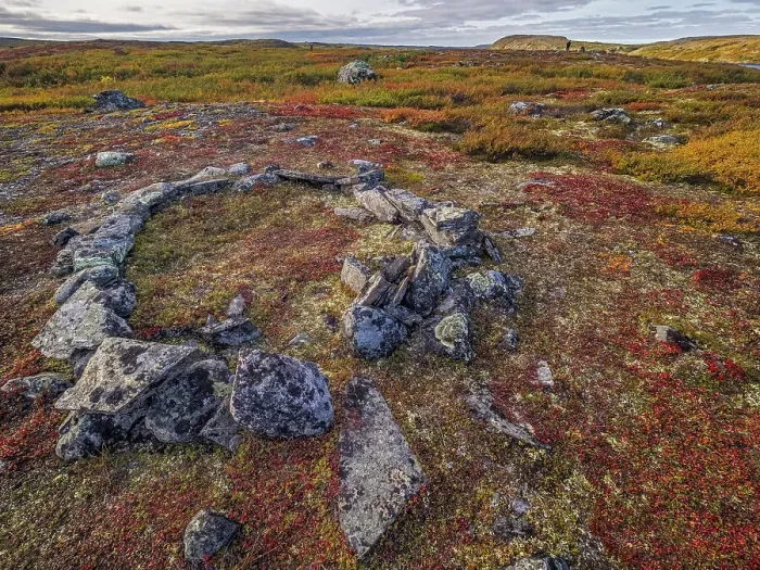 Framed Print : Ancient Inuit Tent Ring on Wolf Lake, Nunavik, Quebec, Canada Framed Print : Ancient Inuit Tent Ring on Wolf Lake, Nunavik, Quebec, Canada
