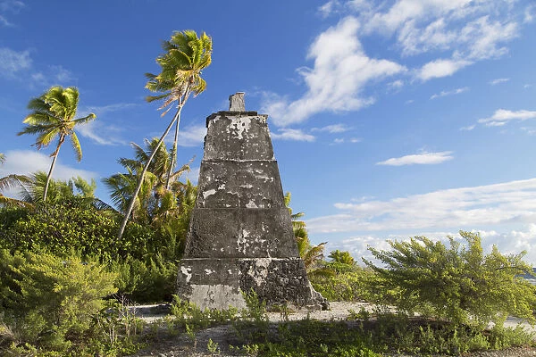 Ancient lighthouse, Fakarava, Tuamotu Islands, French Polynesia