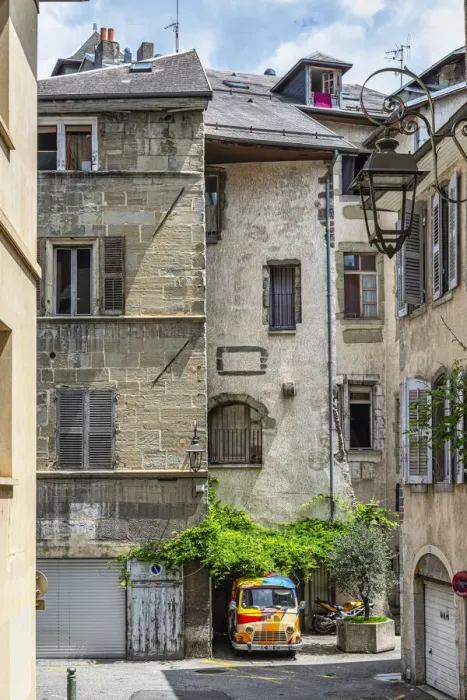 Framed Print : Ancient medieval palaces with private gardens. Chambery, Auvergne-rhone-alpes region Framed Print : Ancient medieval palaces with private gardens. Chambery, Auvergne-rhone-alpes region