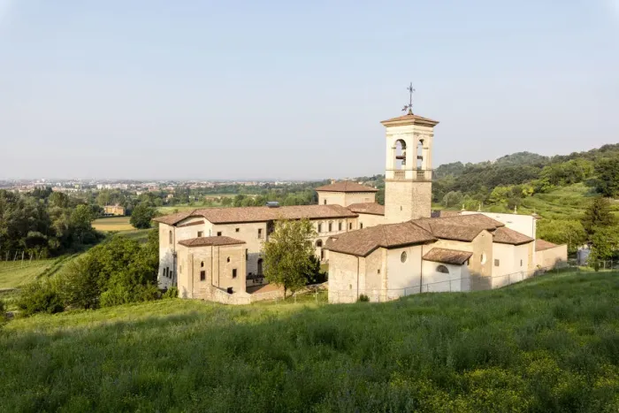 Framed Print : The ancient monastery of Astino surrounded by green hills, Longuelo, Province of Bergamo Framed Print : The ancient monastery of Astino surrounded by green hills, Longuelo, Province of Bergamo