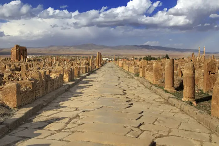 Framed Print : Ancient Roman city (2-3rd centuries), Timgad, Batna Province, Algeria