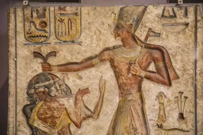 Framed Print : Ancient stone carving of a Pharaoh, Egyptian Museum, Cairo, Egypt Framed Print : Ancient stone carving of a Pharaoh, Egyptian Museum, Cairo, Egypt