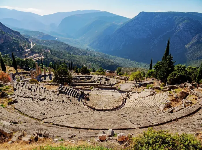 Framed Print : The Ancient Theater, Delphi, Phocis, Greece Framed Print : The Ancient Theater, Delphi, Phocis, Greece