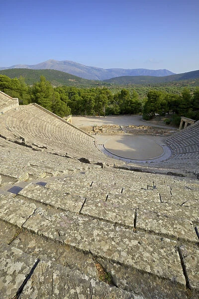 Ancient Theatre of Epidaurus, Argolis, The Peloponnese, Greece, Southern Europe