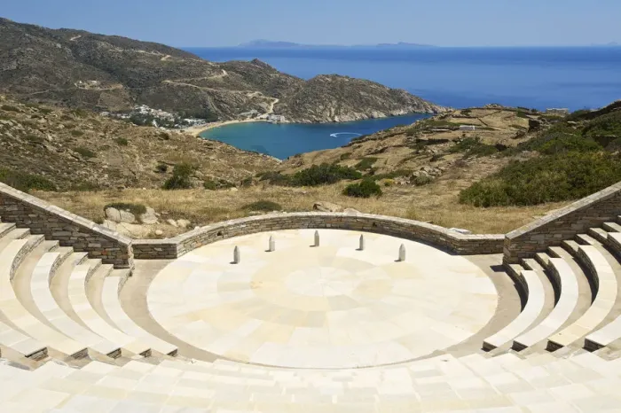 Framed Print : Ancient theatre, Ios Island, Cyclades, Greece Framed Print : Ancient theatre, Ios Island, Cyclades, Greece