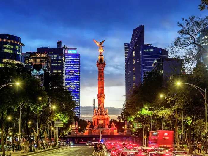 Framed Print : Angel of Independence at dusk, Paseo de la Reforma, Mexico City, Mexico Framed Print : Angel of Independence at dusk, Paseo de la Reforma, Mexico City, Mexico