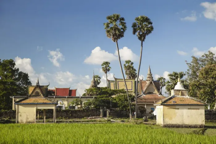 Framed Print : Angkor era ruins of Wat Nokor, Kampong Cham, Cambodia