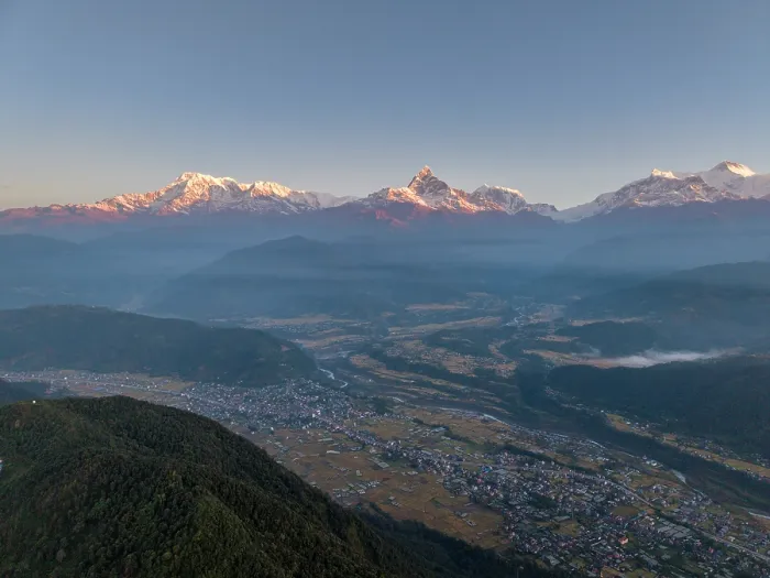 Framed Print : Annapurna mountain range inc Machhapuchhare (Fishtail) from Sarangkot near Pokhara, Annapurna Region, Gandaki Province, Nepal Framed Print : Annapurna mountain range inc Machhapuchhare (Fishtail) from Sarangkot near Pokhara, Annapurna Region, Gandaki Province, Nepal