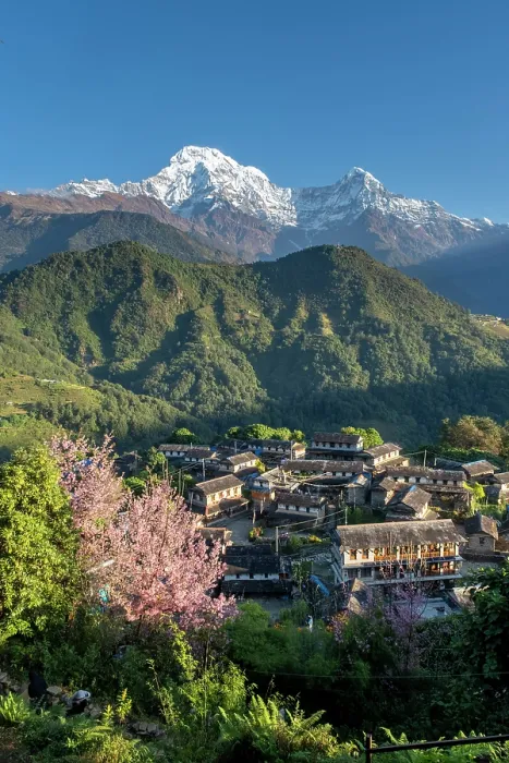 Framed Print : Annapurna South and Ghandruk village, Annapurna Region, Gandaki Province, Nepal Framed Print : Annapurna South and Ghandruk village, Annapurna Region, Gandaki Province, Nepal