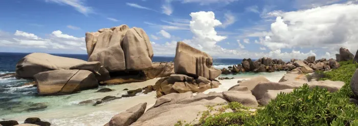 Framed Print : Anse Marron Beach, La Digue, Seychelles Framed Print : Anse Marron Beach, La Digue, Seychelles