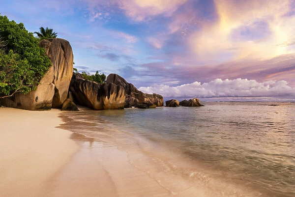 Anse Source d Argent beach, La Digue island, Seychelles, Africa
