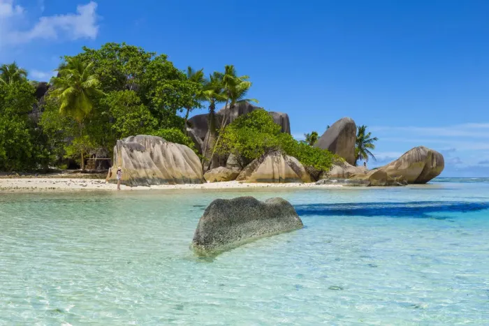 Framed Print : Anse Source d Argent beach, La Digue, Seychelles