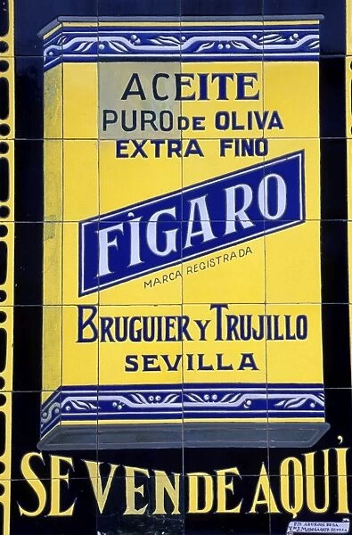 Antique tiled advertising
