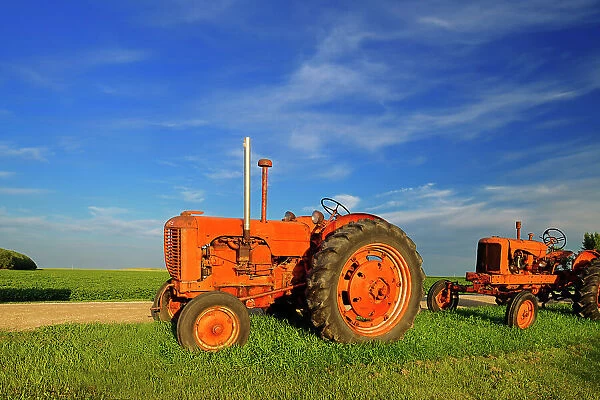 Antique or vintage tractors. Morris, Manitoba, Canada