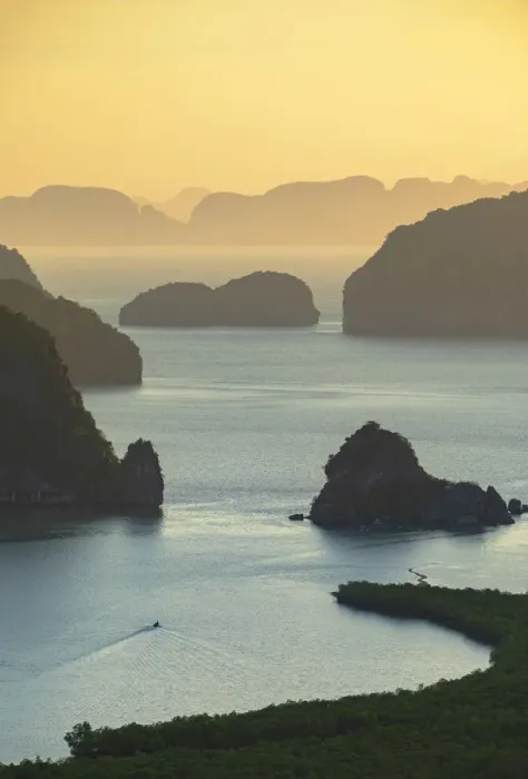 Framed Print : Ao Phang-nga National Park at sunrise, Phang Nga Province, Thailand Framed Print : Ao Phang-nga National Park at sunrise, Phang Nga Province, Thailand