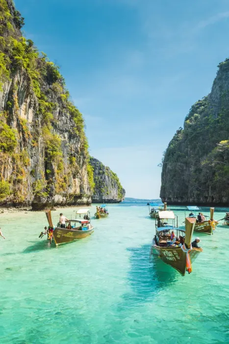Framed Print : Ao Pileh (Pileh Lagoon), Ko Phi Phi Leh, Krabi Province, Thailand