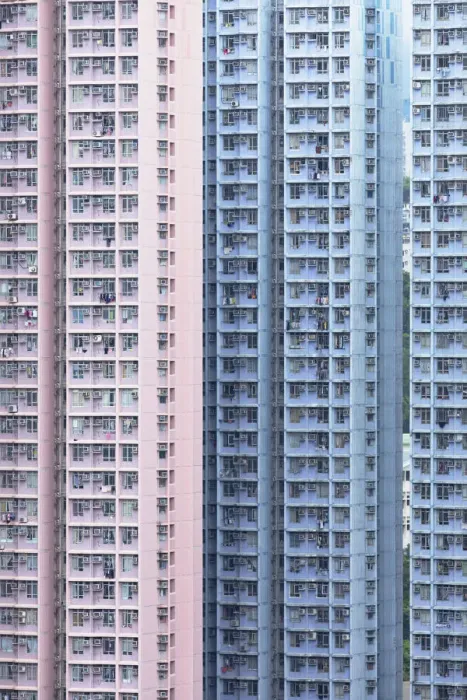 Framed Print : Apartment blocks, Hong Kong Framed Print : Apartment blocks, Hong Kong