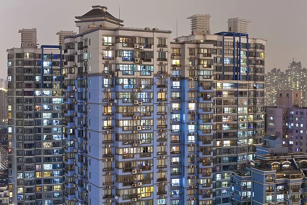 Apartment buildings in Central Shanghai, Shanghai, China