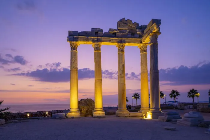 Framed Print : Apollo Temple at Dusk, Side, Turkey Framed Print : Apollo Temple at Dusk, Side, Turkey