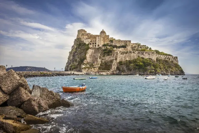 Framed Print : Aragonese Castle in Ischia Ponte, Ischia Island, Gulf of Naples, Campania, Italy Framed Print : Aragonese Castle in Ischia Ponte, Ischia Island, Gulf of Naples, Campania, Italy