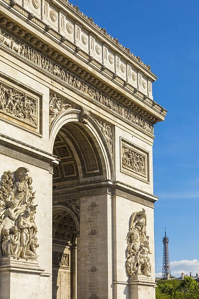 Arc de Triomphe & Eiffel Tower, Paris, France