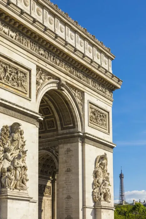 Framed Print : Arc de Triomphe & Eiffel Tower, Paris, France Framed Print : Arc de Triomphe & Eiffel Tower, Paris, France