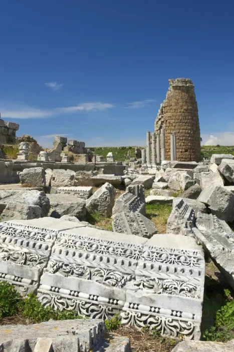 Framed Print : Archaeological site of Perge, Turquoise Coast, Turkey Framed Print : Archaeological site of Perge, Turquoise Coast, Turkey