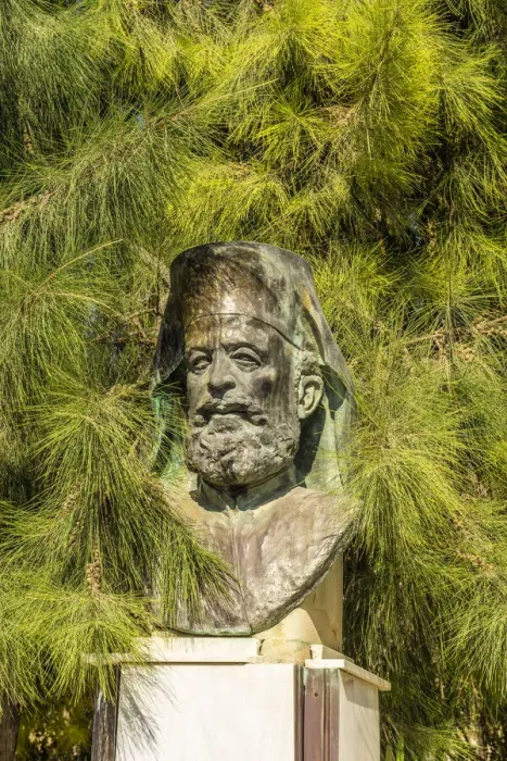 Framed Print : Archbishop Makarios bust at Ayios Savvas church, Nicosia, Cyprus Framed Print : Archbishop Makarios bust at Ayios Savvas church, Nicosia, Cyprus